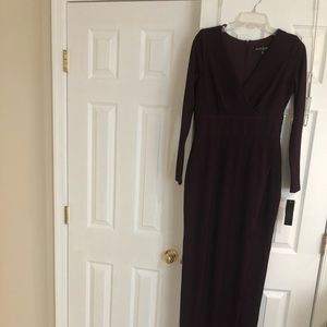 Navy blue maxi long sleeve dress NWT